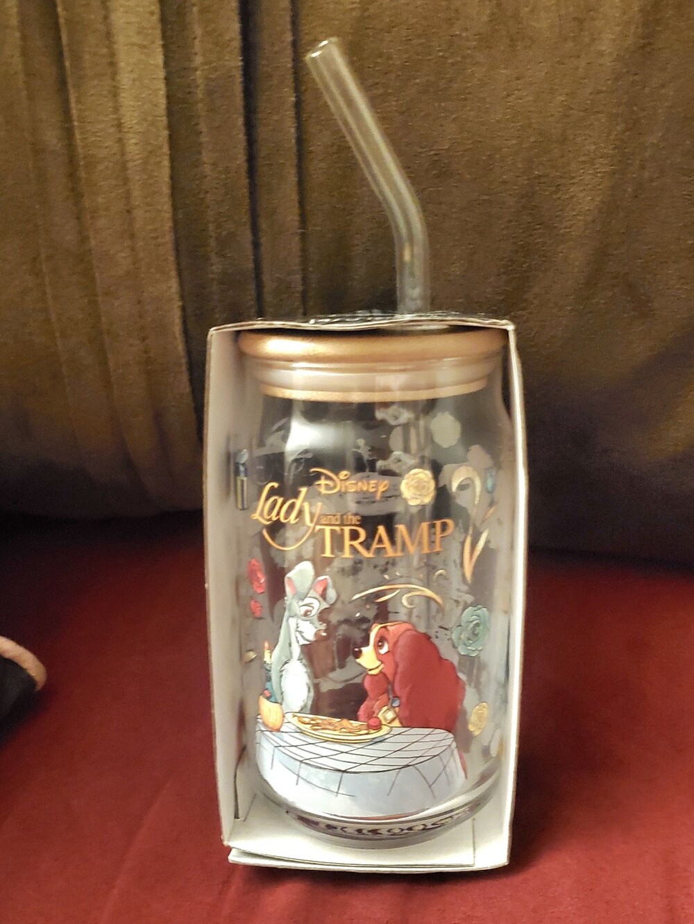 Disney glass tumbler New Lady and the Tramp